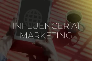 Influencer AI marketing in cui si vede una tazza di caffè e un tablet